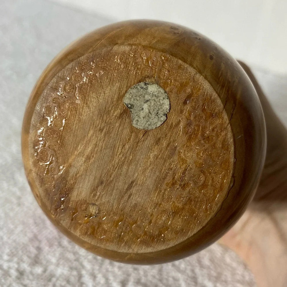 Vintage Hand Turned Burl Wood Vase - Picture 5 of 13